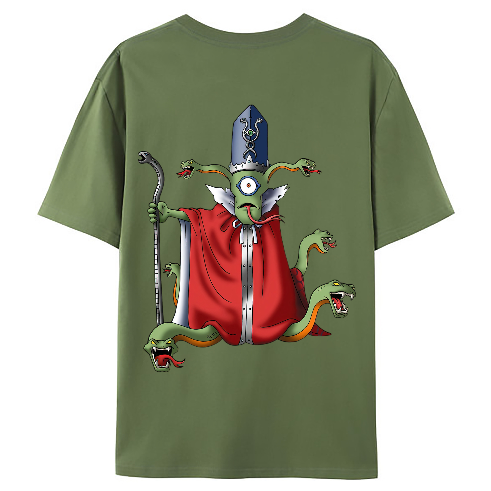 （画像用） ドラゴンクエスト Doragon Kuesuto Dragon Quest 綿100％ メンズ半袖Tシャツ（バックプリント） 通気性